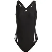 adidas Sportswear Badeanzug 3 STREIFEN SWIMSUIT Damen Badeanzug schwarz/weiß