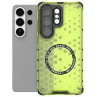 Wigento Handyhülle Magsafe Kunststoff Silikon für Samsung Galaxy S26 Ultra TPU Grün 6,9 Zoll, Magsafe, verstärkte Ecken, robust