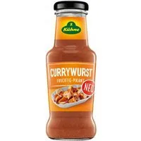 Kühne Saucen, Kühne Würzsauce Currywurst mit Zwiebeln und Curry fruchtig 250ml