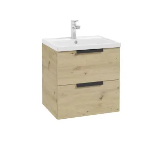 Neuesbad Serie 40 Waschtischunterschrank mit 2 Schubladen, B:500,H:500,T:400mm, Korpus/Front: Artisa NB1DF001-D-050311