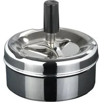 WENKO Aschenbecher Drehaschenbecher Edelstahl Windaschenbecher Sturmaschenbecher, 9 x 5 cm