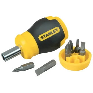 STANLEY Bit-Schraubendreher kurz m. 6 Bits Schl. Phillips - 0-66-357