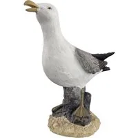 Figurendiscounter Gartenfigur Dekofigur Möwe 28 cm weiß
