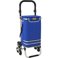 ELONEO Einkaufstrolley ELONEO Einkaufstrolley Treppensteiger, 56L Volumen, 3×3 Radsystem, Mit HängFix zum Anhängen an den Einkaufswagen