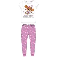 PAW PATROL Pyjama Pyjama für Mädchen, "Belive in your Dreams", weiß-pink (Set, 2 tlg., Oberteil, Hose)