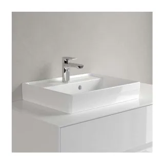 Villeroy und Boch Collaro Waschtisch 43345G01 mit Überlauf, Unterseite geschliffen, 50x40cm, weiß
