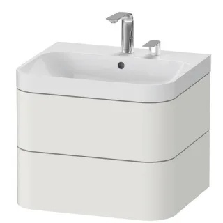 Duravit Happy D.2 Plus c-shaped Set wandhängend Nordic Weiß Seidenmatt 575x490x480 mm - HP4345E3939 HP4345E3939