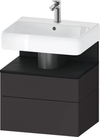 Duravit Qatego Waschtischunterbau wandhängend Graphit Supermatt 590x470x590 mm - QA4393016800000 QA4393016800000