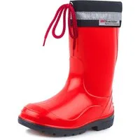 Ladeheid lange Regenschuhe für Mädchen und Jungen LA-972 Gummistiefel Kinder mit Stulpe zum Schnüren