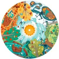 Hape Puzzle Vier Jahreszeiten, 16 Puzzleteile, mit Lichteffekt