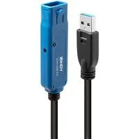 USB 3.2 Gen 1 Aktivverlängerungskabel Pro, USB-A Stecker > USB-A Buchse schwarz, 10 Meter