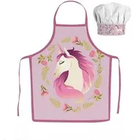 Lau-Fashion Kochschürze Einhorn Kinder Kochen Ballerina Kindergarten Ballett Schule Backset