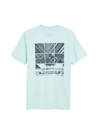 s.Oliver Red Label - T-Shirt mit Print blau - Gr. - XXL