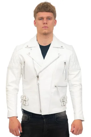 Herren-Bikerjacke aus Rindsleder-Nassau
