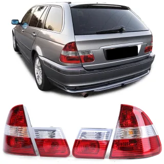Rückleuchten Heckleuchten Rot Klar für BMW 3er E46 Touring ab 1998-2005