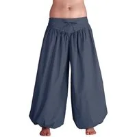 Leucht-Welten Pumphose Ballonhose, weite Pumphose aus Baumwolle für Damen Blau weit geschnitten