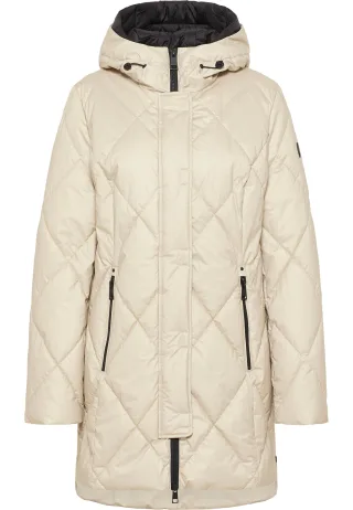 Barbara Lebek - Jacke Down Free mit Kapuze sand - Gr. - 40