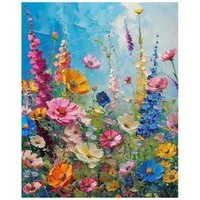 LuxusKollektion Malen nach Zahlen Malen nach Zahlen Blumen 40x50cm Acryl