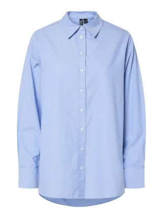 PIECES - PCPOPPY LS OXFORD LOOSE SHIRT WVN NOOS cashmere blue - Gr. - S