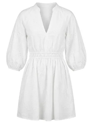 MANGO - KLEID BEATRICE, BLANCO - Gr. - XS