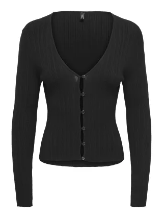 ONLY - ONLBREE LS V-NECK RIB CARDIGAN CC KNT Black - Gr. - M