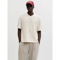 Jack & Jones Polokragenpullover JORTYLER KNIT SS SPLIT NECK POLO SN Baumwollmischung, regular fit