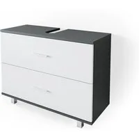 Vicco Waschbeckenunterschrank Ilias, Anthrazit/Weiß, 80 x 60.8 cm (1-St) Drehbar