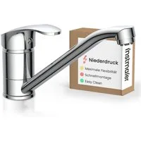 instmaier Spültischarmatur Vera Wasserhahn für Küche, Einhebelmischer Chrom Niederdruckarmatur, mit leichtgängiger Keramikkartusche