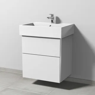 Sanipa 3way Waschtischunterbau zu Duravit Vero Air Waschtisch mit 2 Auszügen, Weiß-Soft BR43343