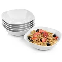 SÄNGER Müslischale Set Bilgola, Weiß, Porzellan, (Set, 6-tlg), 300 ml, Ø15x4,5cm, spülmaschinengeeignet, Premium Collection