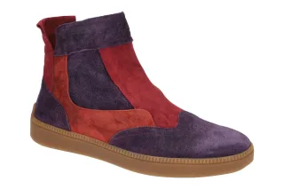 Think Damen Stiefeletten Turna 5-85048-31 lila kombi Echtleder bequem