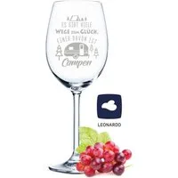 GRAVURZEILE Rotweinglas mit Gravur "Wege zum Campen" - Weinglas -, Glas, Geschenk für Familie & Freunde
