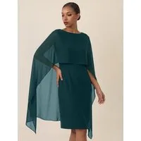 Apart Abendkleid mit fließendem Chiffon-Cape