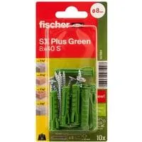 Dübel SX Plus Green 8x40 S K grün, 10 Stück, mit Schraube