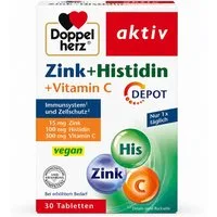 Queisser Pharma GmbH & Co. KG DOPPELHERZ Zink 15 mg+Histidin+Vit.C Depot aktiv Tabletten