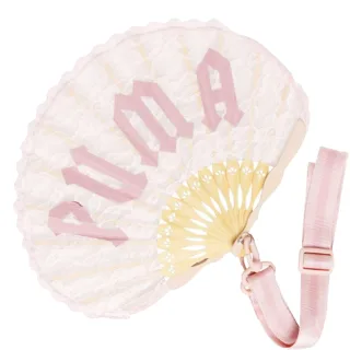 Puma x Rihanna Fenty Faltbarer Leichtrosafarbener Spitzenfächer