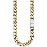 Bruno Banani Edelstahlkette Schmuck Geschenk breite Kette bicolor