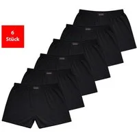 Fashionschmiede Boxershorts Herren Boxershorts Baumwolle 3er-9er Pack Eingriff Unterwäsche (Set, 6-St., 6er-Pack) 100% Baumwolle, Komfortbund, große Größen S–6XL