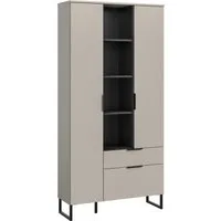Home affaire Mehrzweckschrank ADIO, Höhe 192 cm, 2 Türen, 1 Schubkasten, 1 Klappe, mit Metall-Kufen (1-St) Schrank, Wohnzimmerschrank, Hochschrank, Stauraumschrank, Highboard