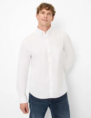 Brax Herren Hemd Style DANIEL white, weiß, Gr. S