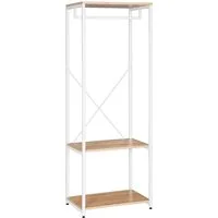 Woltu Kleiderständer, (1 St), mit Schuhregal Garderobe Ständer, Metall und Holz