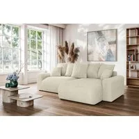 Home affaire Ecksofa LAKESIDE klein mit Bettfunktion und Bettkasten, B/T/H 235/142/84 cm, L-Form, Recamiere beidseitig montierbar, mit Wellenunterfederung