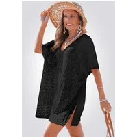 Cupshe Strandkleid Ärmel Mini Split Hem Cover-up Kleid