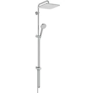 Ideal Standard Ceratwist T25 Duschsystem BE230AA ohne Armatur, 2F-Handbrause, Kopfbrause eckig, chrom
