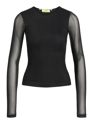 JJXX - JXMELIA LS MESH TOP WVN SN black - Gr. - XS