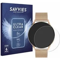 Savvies Displayschutzfolie Schutzfolie für Levowatch Edgy 1.43", 6 Stück, Displayschutz Schutz Folie Klar Transparent