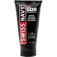 SWISS NAVY Stimulationsgel Max Size Cream (für Männer), Penis Massagecreme mit Pflanzenextrakten, Tube mit 150ml, 1-tlg., Gleitcreme für eine größere Erektion