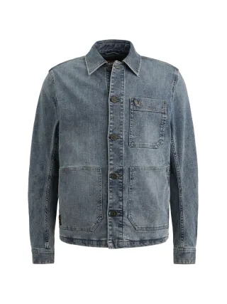 PME Legend - DENIM WORKER JACKET cross hatch blue - Gr. - XXXL
