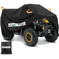 LuxusKollektion Schutzplane XXXL ATV Abdeckung wasserdicht Heavy Duty 102 Inches 300D Oxford Cloth