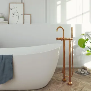 Steinberg Freistehende Wanne / Brause-Armatur, mit Umsteller, rose gold, 250.1162RG 2501162RG